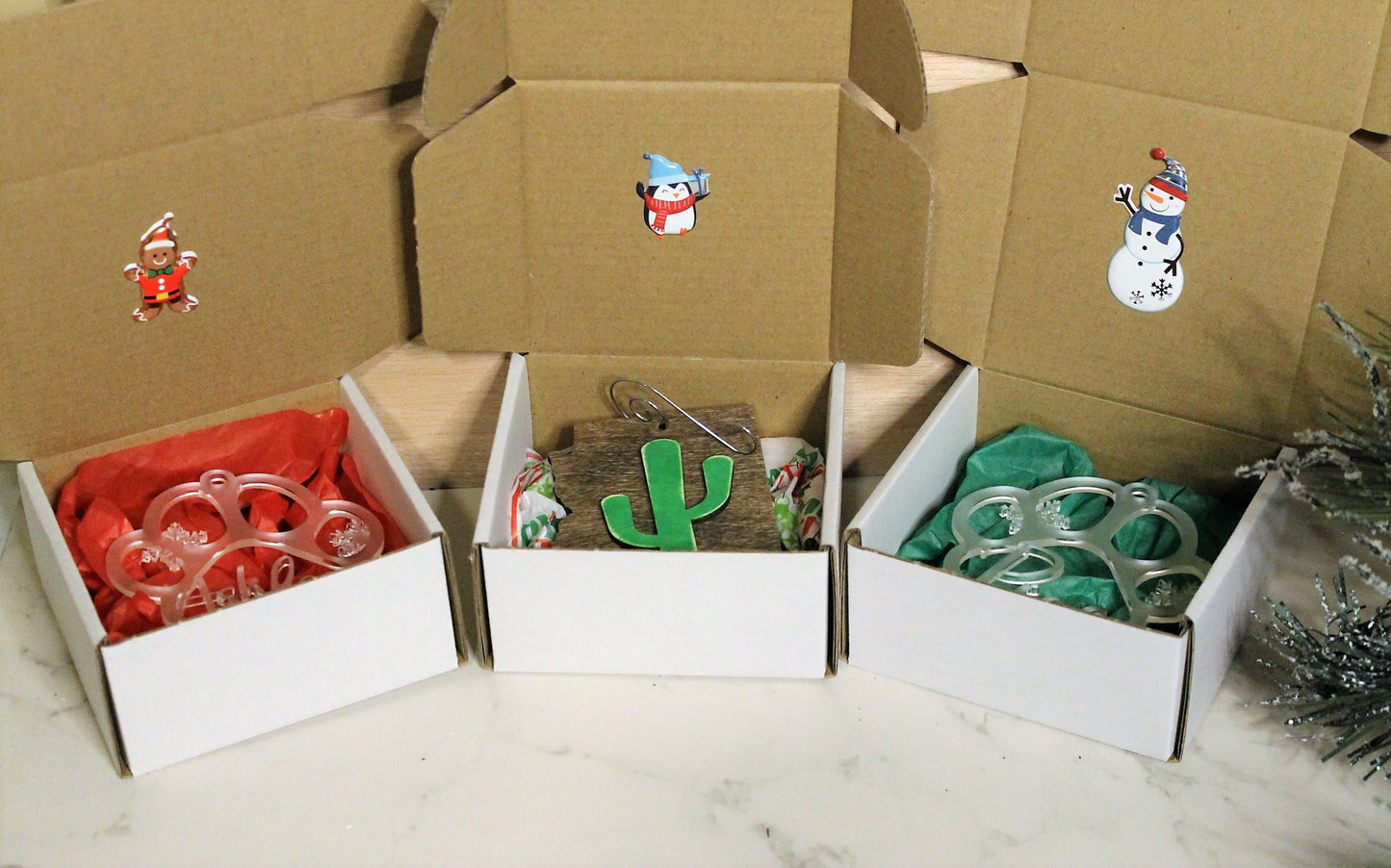 Pawprint Personalized Pet Ornament