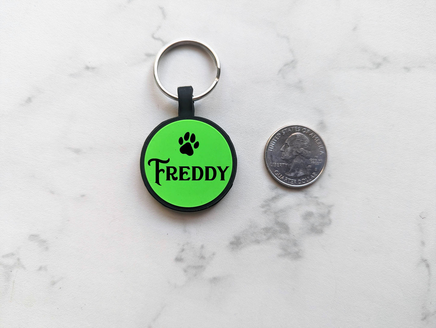 Silicone Noiseless Pet ID Name Tag - Round